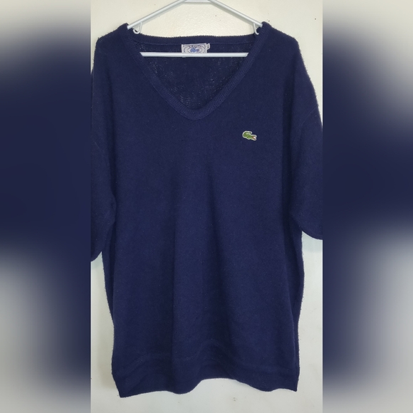 Vintage LACOSTE IZOD ALLIGATOR Pullover Sweater NAVY BLUE Men XL - Picture 2 of 11